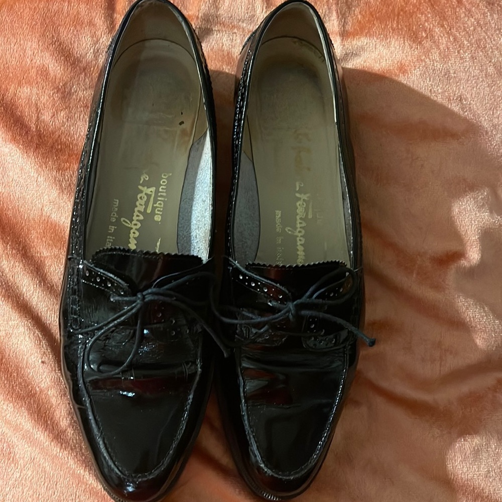 Salvatore Ferragamo Patent Leather Loafers